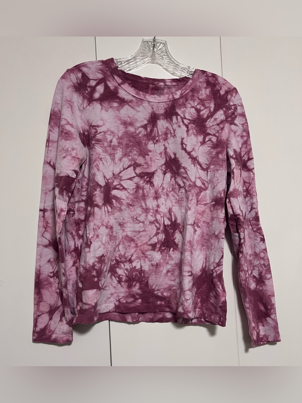 GAP Long Sleeve ForeverSoft Pink Tie Dye Shirt Women’s Size M Stretch Casual Top